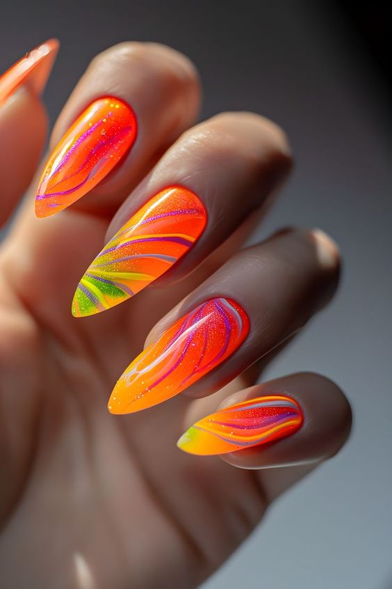 Psychedelic Neon Swirls